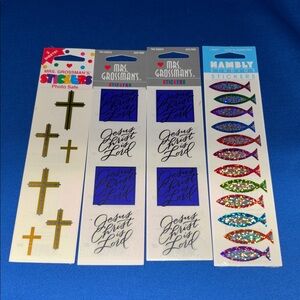 Religious ChristianThemed Mrs. Grossman Sticker Set lot of 4